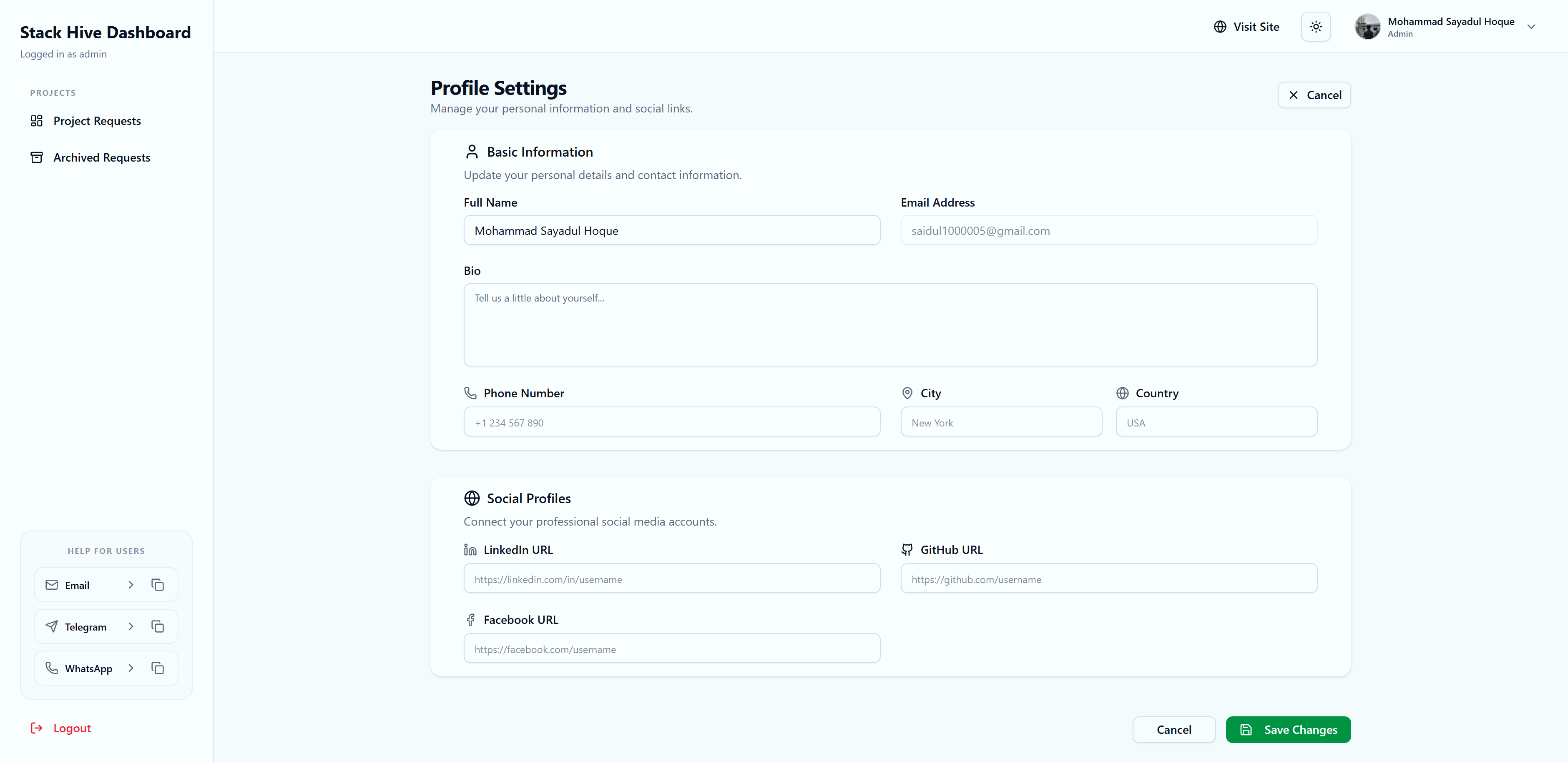 Stack Hive screenshot