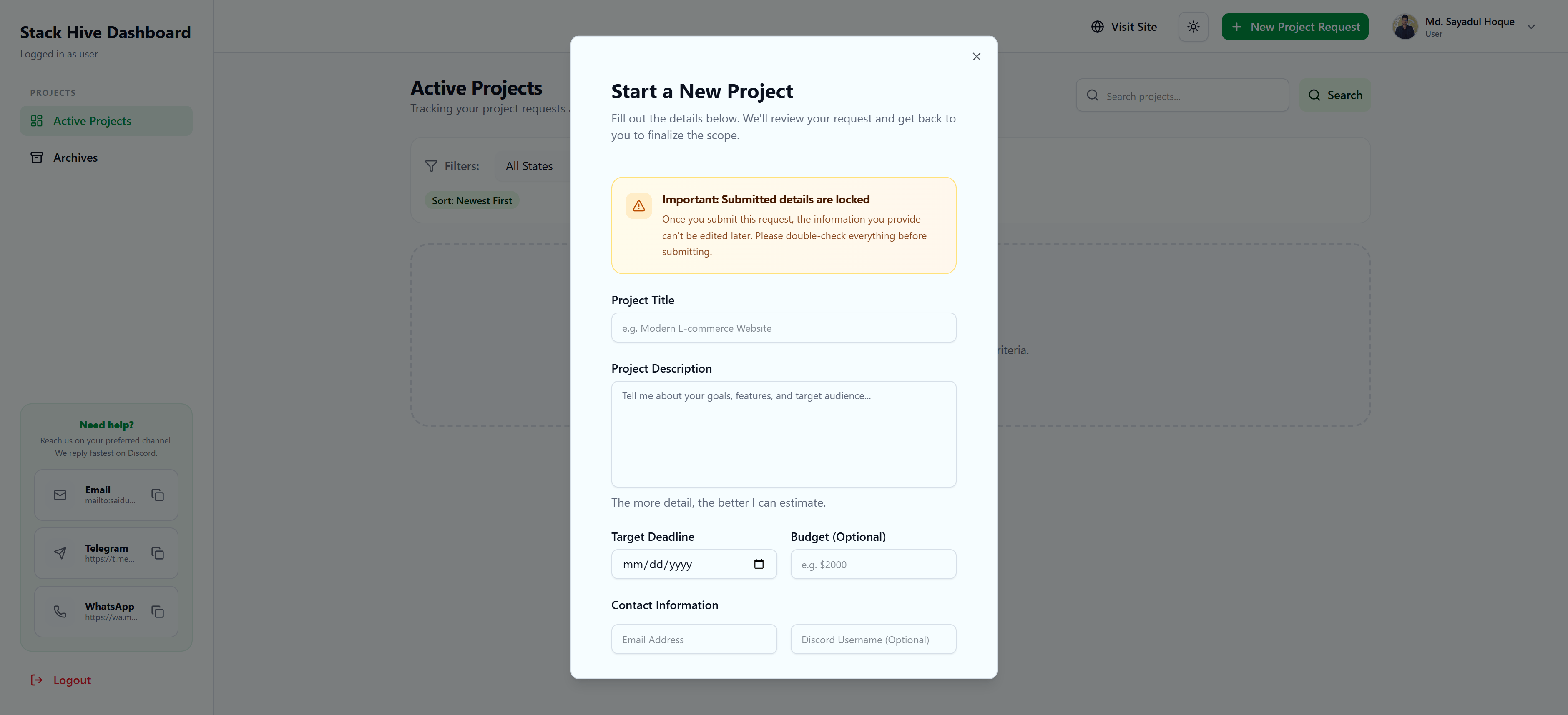 Stack Hive screenshot